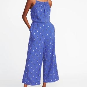 Old Navy Linen Floral Jumpsuit